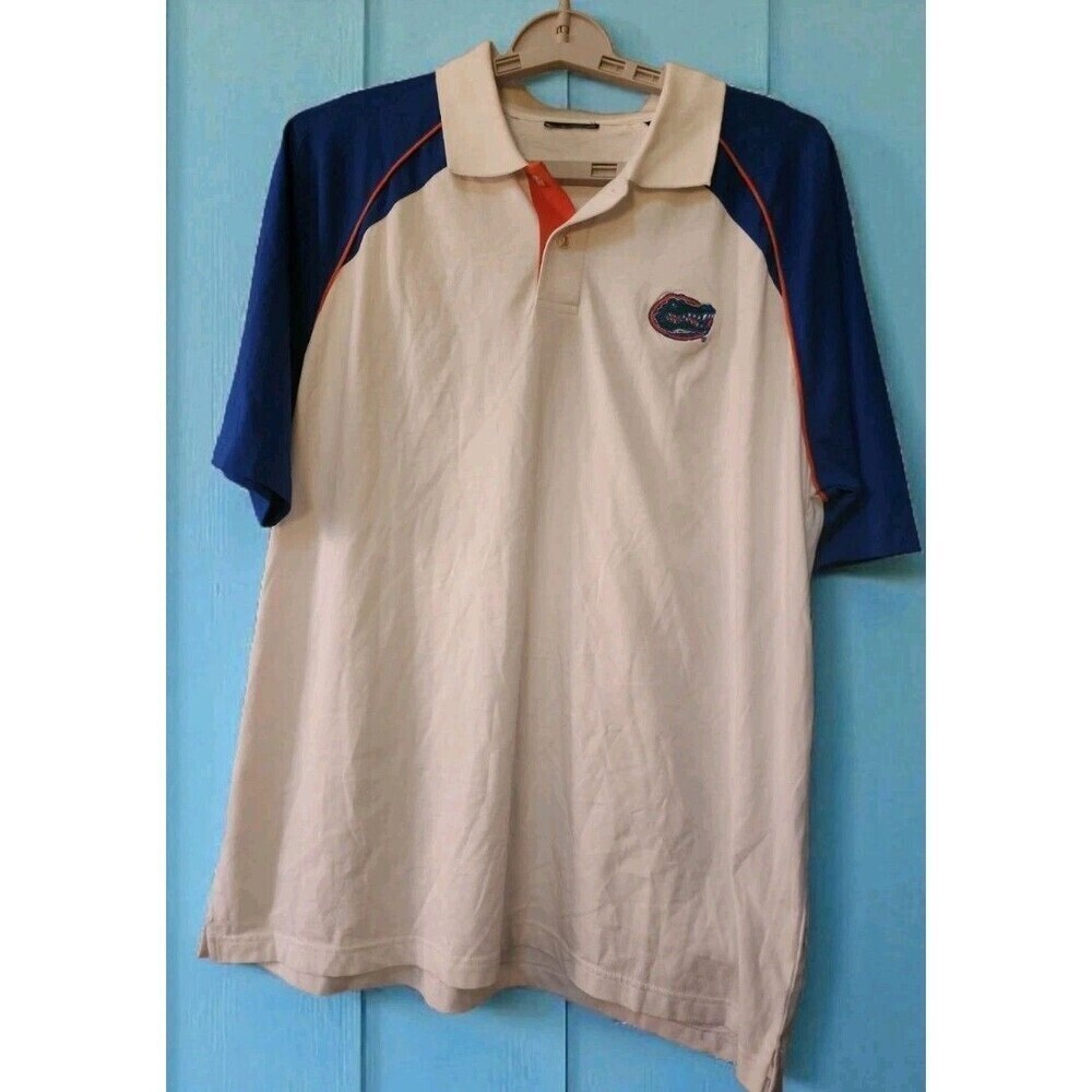 Florida Gators College Classics Polo‎ Shirt Mens XL Orange Blue White Nice D25